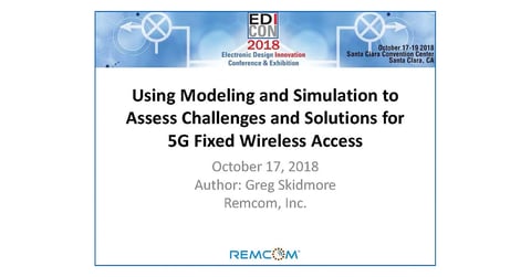 Uso de la modelización y la simulación para evaluar los retos y las soluciones del acceso inalámbrico fijo 5G Imagen