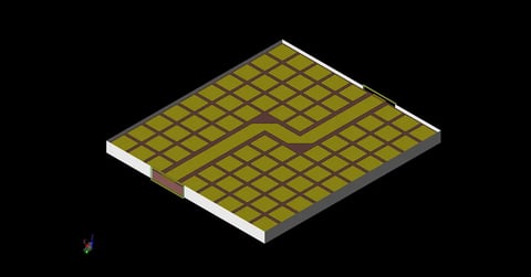 Guía de ondas Microstrip Gap sobre sustrato de separación de banda electrónica Imagen