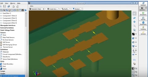 Demostración de la optimización del circuito de adaptación de onda completa en XFdtd Image
