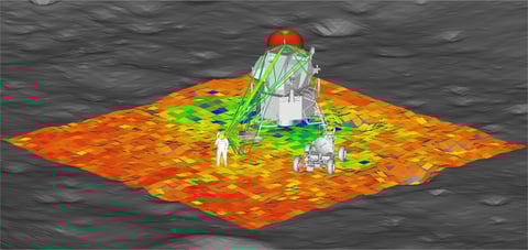 Zoom del módulo de aterrizaje lunar
