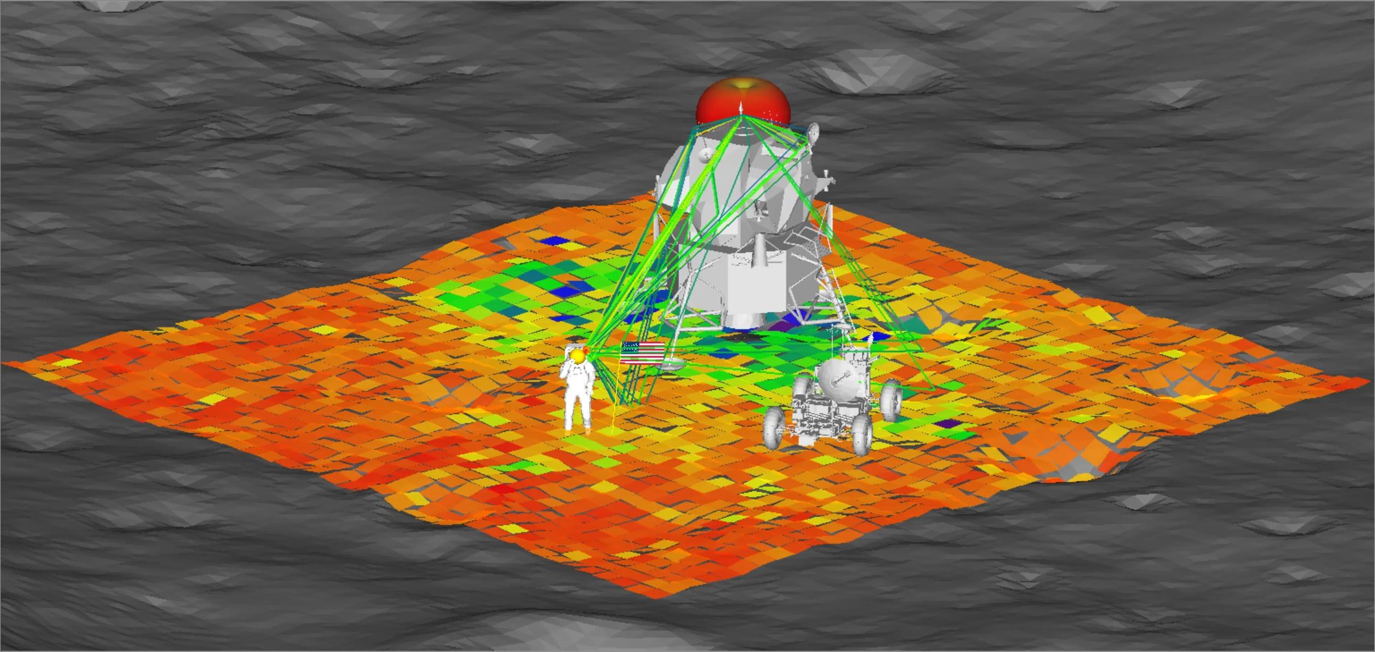 Zoom del módulo de aterrizaje lunar