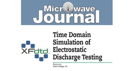 Simulación en el dominio del tiempo de una imagen de prueba de descarga electrostática