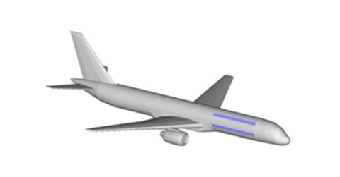 Antenna Coupling Simulation for Aircraft Circular Patch Antennas Imagen