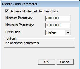 Figura 4Ventana de parámetros de Monte Carlo.
