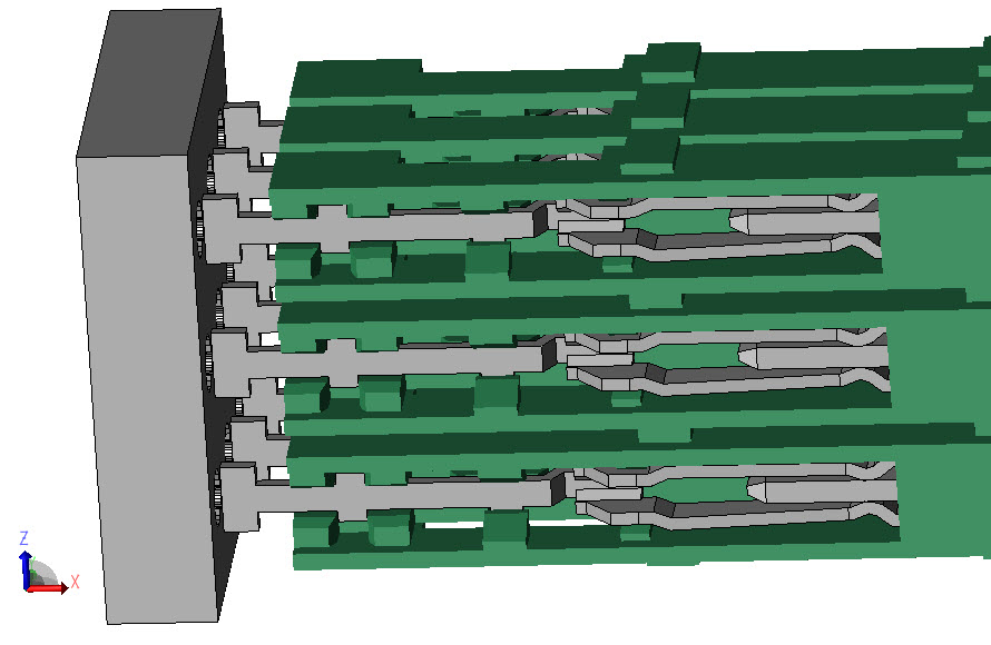 Figura 2: Ejemplo de conector XFdtd de un modelo 3D