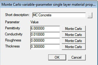Figura 3Ventana de propiedades de parámetros variables de Monte Carlo.