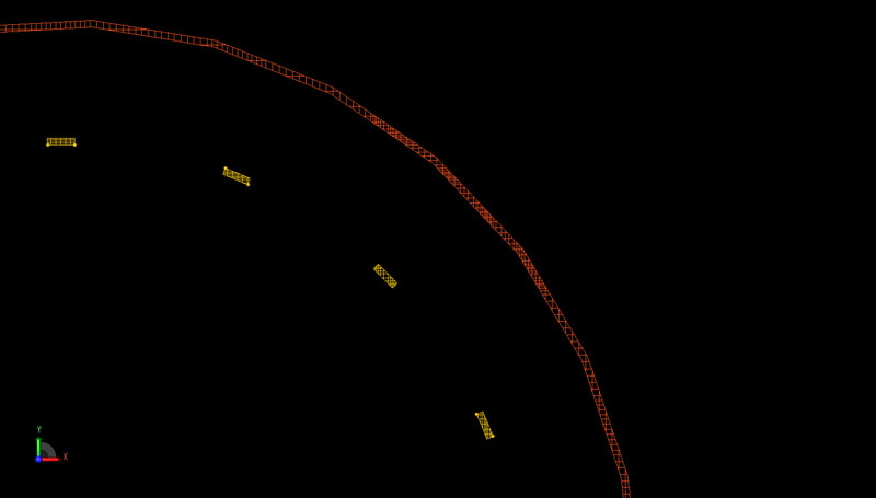 Figura 2: PrOGrid y malla XACT de una parte de la geometría de la bobina.